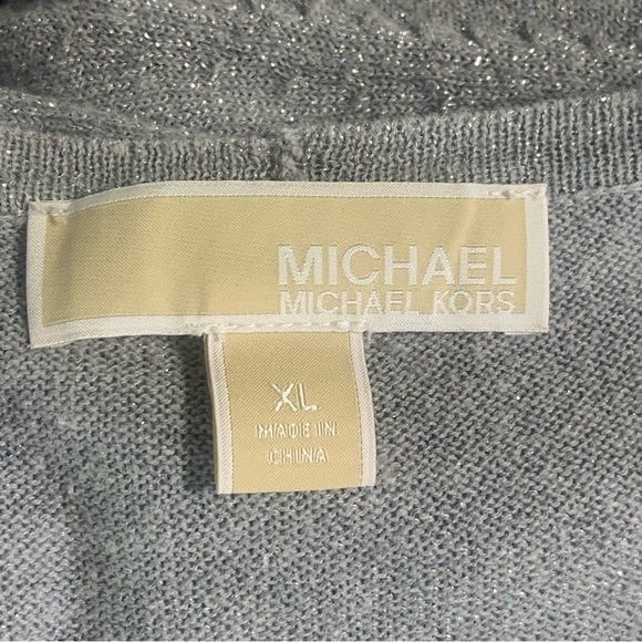 MICHAEL Michael Kors Sparkly Open Drape Cardigan Scarf Style XL - Picture 5 of 8